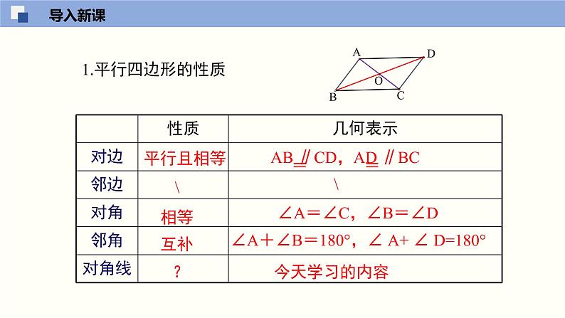 6.1.2 平行四边形的性质（2）（课件）-2021-2022学年八年级数学下册同步精品课堂（北师大版）03