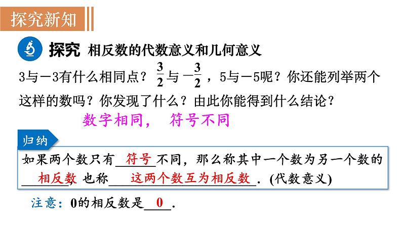 北师大版七年级数学上册课件 2.3 绝对值04