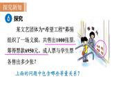 北师大版七年级数学上册课件 5.5 应用一元一次方程——“希望工程”义演