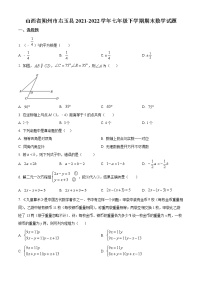 山西省朔州市右玉县2021-2022学年七年级下学期期末数学试题(word版含答案)