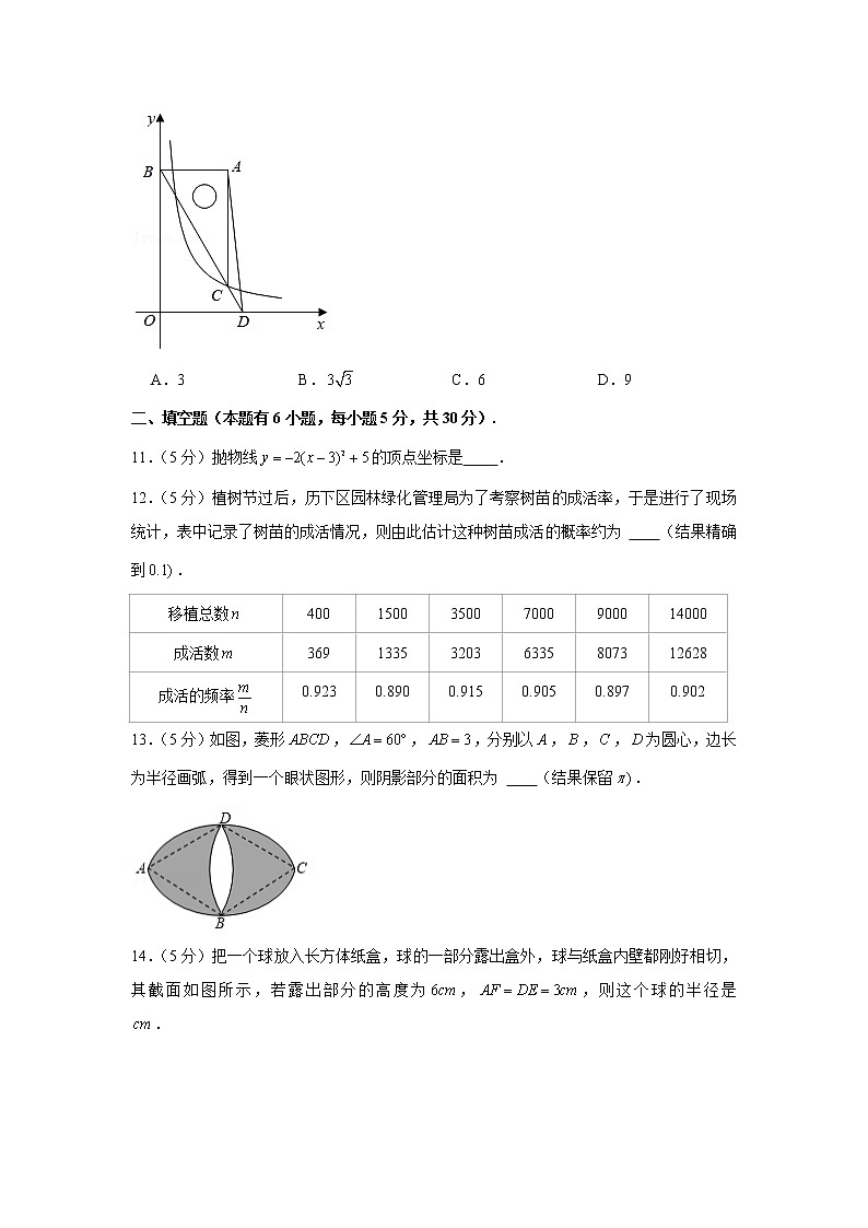 2021-2022学年浙江省台州市温岭市九年级(上)期末数学试卷(含答案)第3页