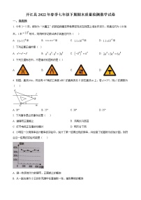 四川省达州市开江县2021-2022学年七年级下学期期末数学试题(word版含答案)