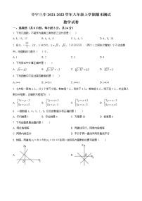 宁夏回族自治区中卫市中宁县第三中学2021-2022学年八年级上学期期末数学试题(word版含答案)