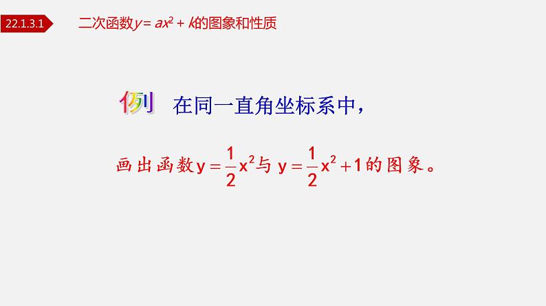 人教版九年级数学上册课件---22.1.3.1 二次函数y=ax²+k图象和性质第4页