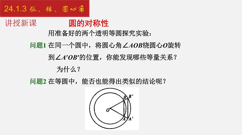 人教版九年级数学上册课件---24.1.3 弧、弦、圆心角第4页