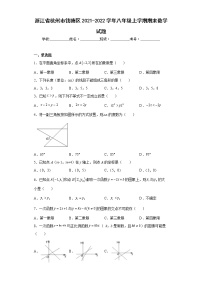 浙江省杭州市钱塘区2021-2022学年八年级上学期期末数学试题(word版含答案)