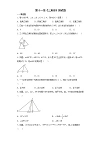 初中数学第十一章 三角形综合与测试当堂检测题