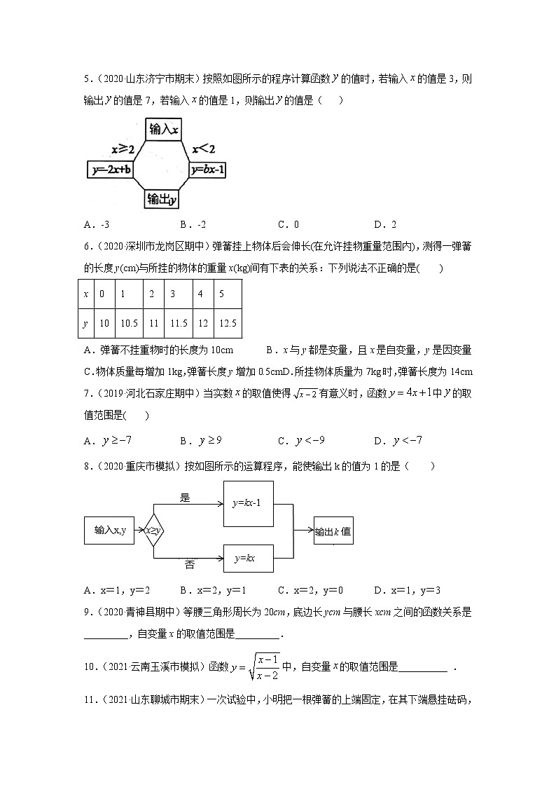 专题08 一次函数重点知识基础巩固+技能提升（原卷版）第2页