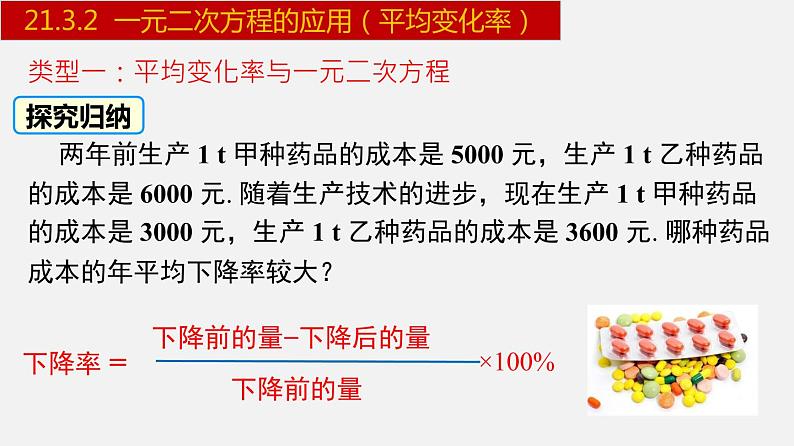 人教版九年级数学上册课件---21.3.2 一元二次方程的应用-平均变化率03