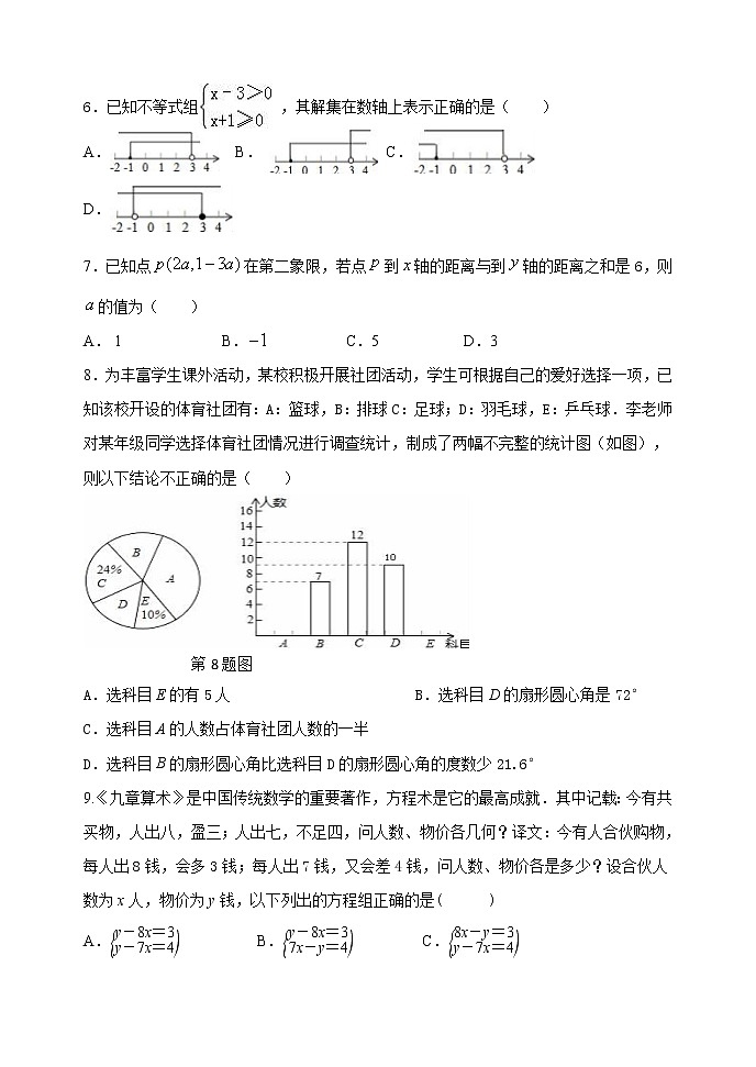 初中数字七上2017-2018学年山东省东营市河口区期末考试数学试题含答案（五四学制）02