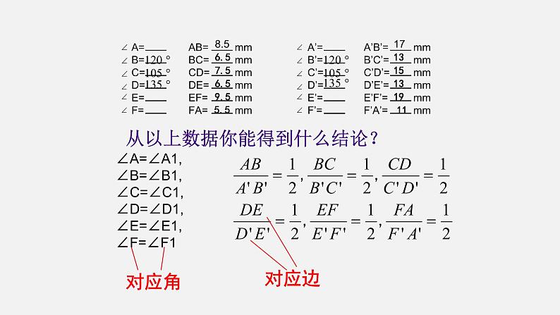 4.3 相似多边形 初中数学北师大版九年级上册授课课件06