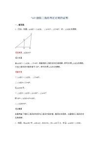 初中北师大版5 相似三角形判定定理的证明同步达标检测题