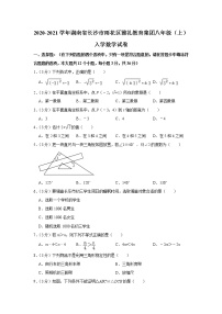 2020-2021学年湖南省长沙市雨花区雅礼教育集团八年级（上）入学数学试卷 - 副本