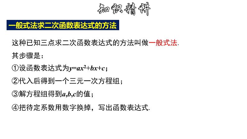 1.3.1 用待定系数法求二次函数的解析式---一般式-2022-2023学年九年级数学上册教材配套教学课件(浙教版)第6页