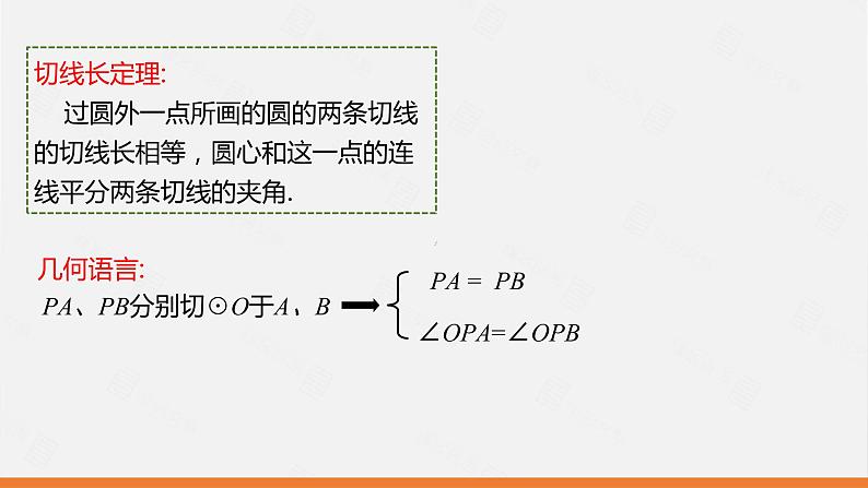 冀教版数学九年级下册第二十九章29.4 切线长定理PPT课件04