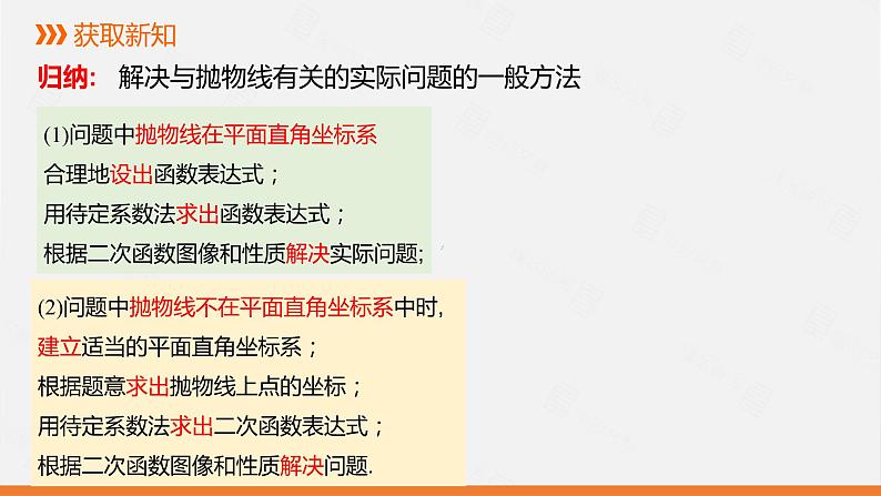 冀教版数学九年级下册第三十章30.4 第1课时 建立二次函数模型解决实际问题PPT课件08