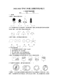 初中数学苏科版八年级上册第二章 轴对称图形2.3 设计轴对称图案课后练习题