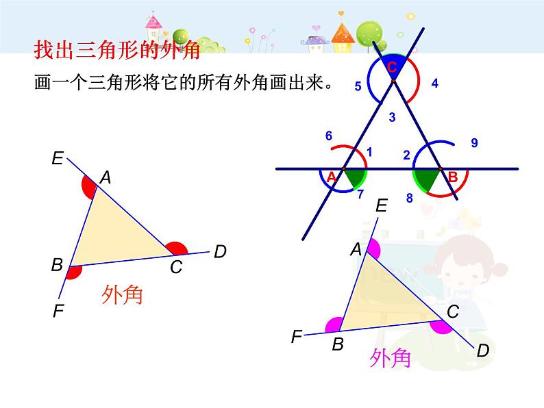 初中数学8上11.2.2 三角形的外角课件2第5页