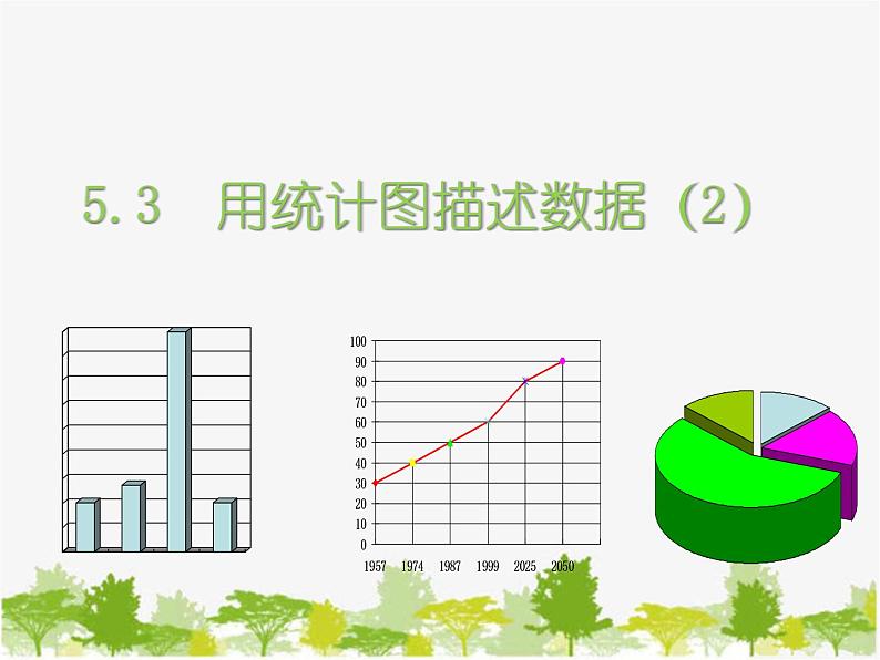 沪科版数学七年级上册 5.3用统计图描述数据（2）课件01