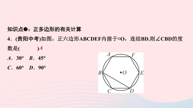 数学华东师大版九年级下册同步教学课件第27章圆27.4正多边形和圆作业06