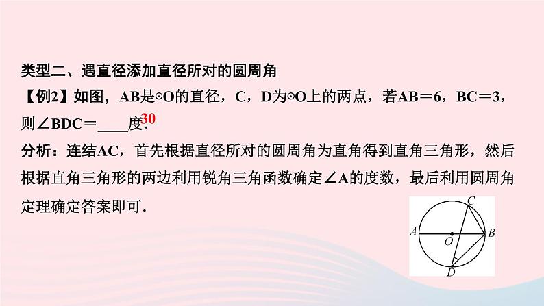 数学华东师大版九年级下册同步教学课件第27章圆专题课堂7圆中常见的辅助线归类作业06