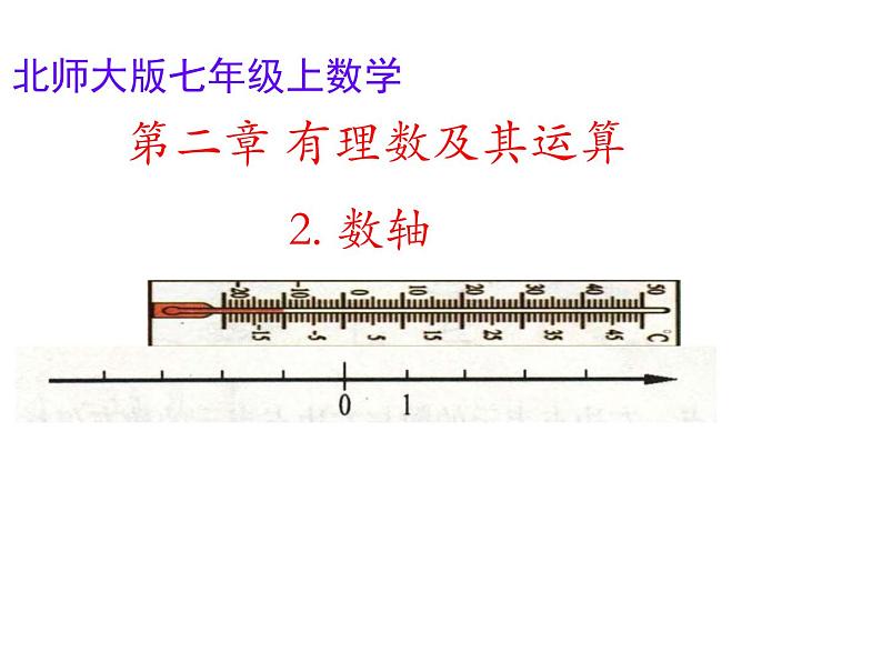 北师大版七年级上册数学课件  2.2数轴01