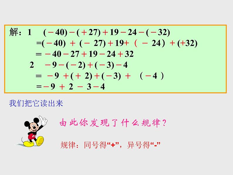 华东师大版七上数学 2.8.1加减法统一成加法 课件06