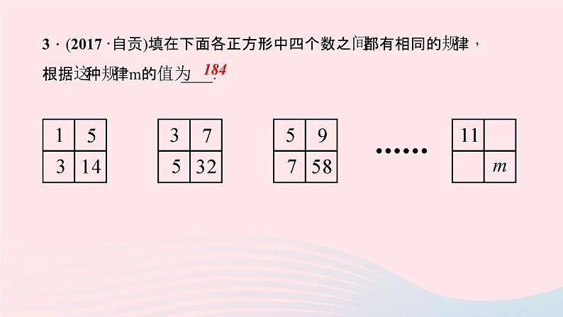 数学华东师大版七年级上册同步教学课件第3章整式的加减专题(六)寻找规律列代数式作业04