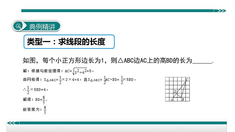 初中数学8下5.勾股定理与格点三角形专题课件第2页