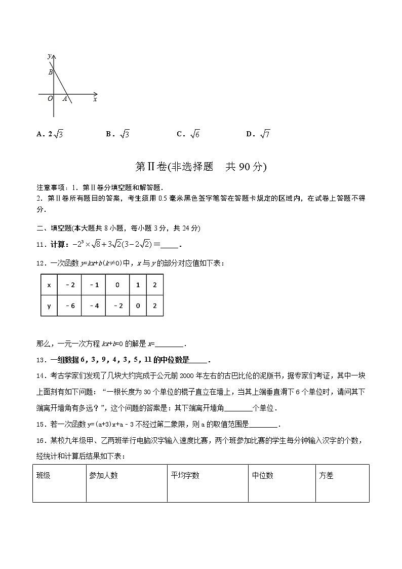 初中数学8下2019-2020学年下学期期末复习模拟题八年级数学（人教版）（C卷）【原卷版】第3页