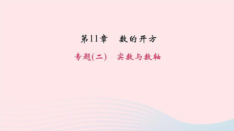 数学华东师大版八年级上册同步教学课件专题复习2实数与数轴第1页