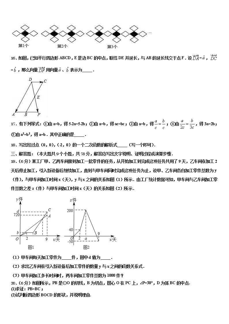 福建省莆田市砺成中学2021-2022学年中考适应性考试数学试题含解析第3页