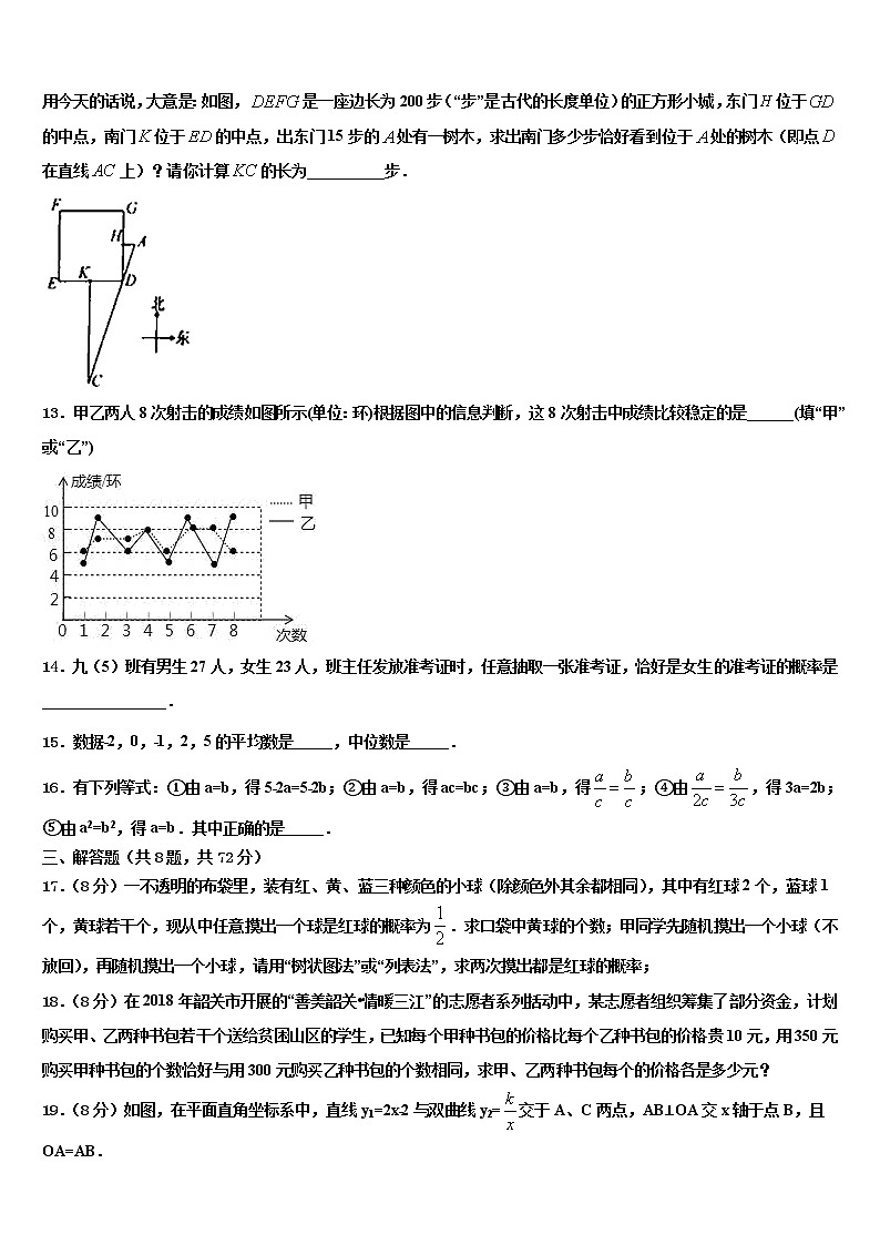 东王营中学2022年中考数学模拟精编试卷含解析第3页