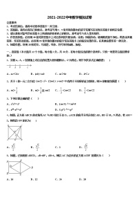 福建省福州市屏东中学2022年中考数学模拟试题含解析