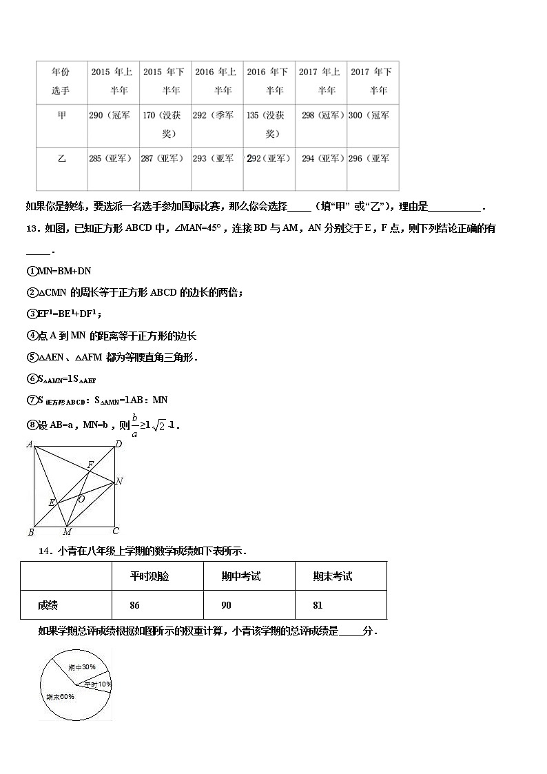 福建省福鼎市达标名校2022年中考数学最后一模试卷含解析第3页