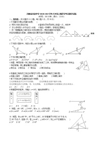 河南省实验中学2022-2023学年八年级上学期开学考试数学试题（Word版含答案）