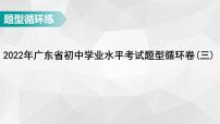 广东省2022年中考数学总复习讲练课件：题型循环卷3