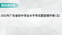 广东省2022年中考数学总复习讲练课件：题型循环卷5