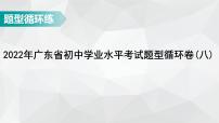 广东省2022年中考数学总复习讲练课件：题型循环卷8