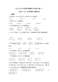 初中1 认识二元一次方程组精品课时作业