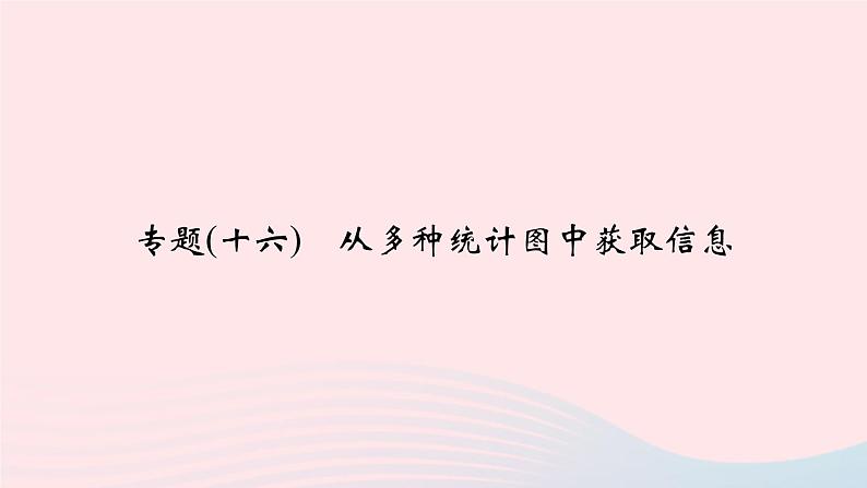 数学华东师大版八年级上册同步教学课件专题复习16从多种统计图中获取信息01