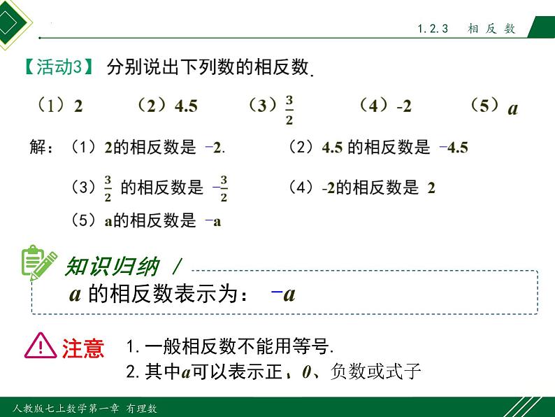 1.2.3 相反数-2022-2023学年七年级数学上册同步教材配套精品教学课件（人教版）08