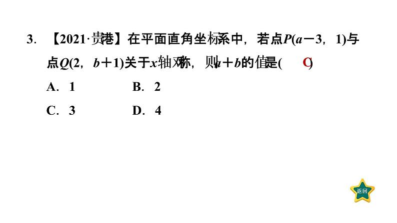 人教版数学八年级上册13.2.2  坐标平面中的轴对称 作业课件05