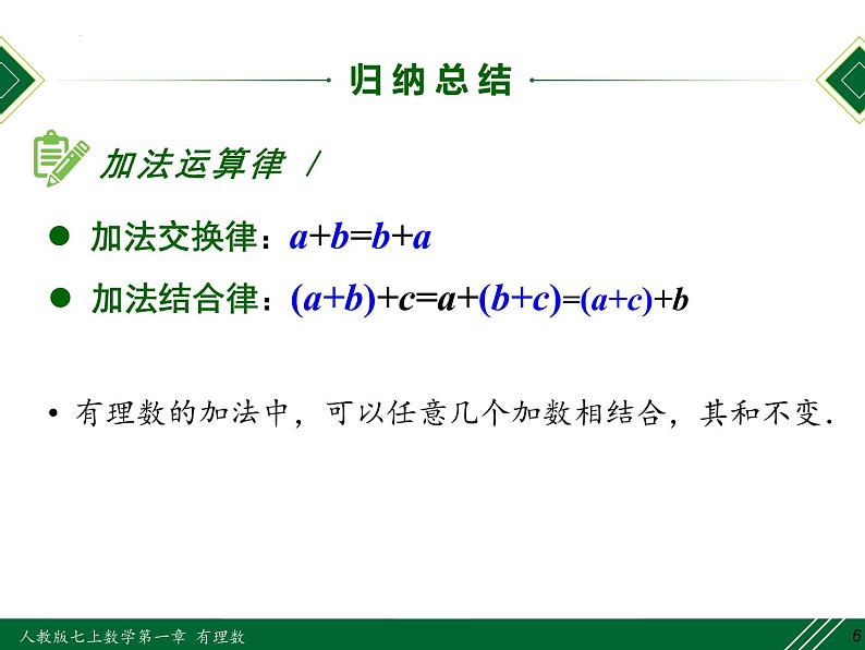 1.3.1 第2课时 有理数加法的运算律及运用-2022-2023学年七年级数学上册同步教材配套精品教学课件（人教版）06