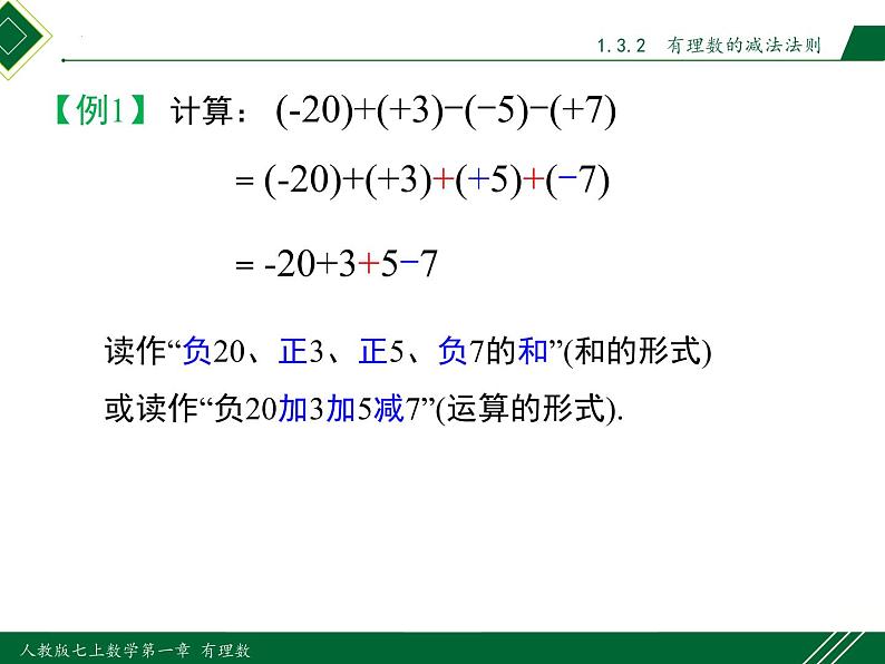 1.3.2 第2课时 有理数的加减混合运算-2022-2023学年七年级数学上册同步教材配套精品教学课件（人教版）第8页