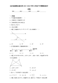 山东省淄博市淄川区2021-2022学年七年级下学期期末数学试题(含答案)