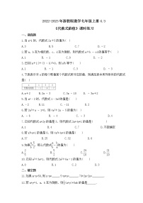 浙教版七年级上册4.3 代数式的值精品练习