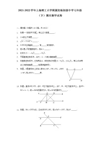 2021-2022学年上海理工大学附属实验初级中学七年级（下）期末数学试卷-（含解析）