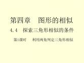 4.4 第1课时 利用两角判定三角形相似 初中数学北师大版九年级上册教学课件