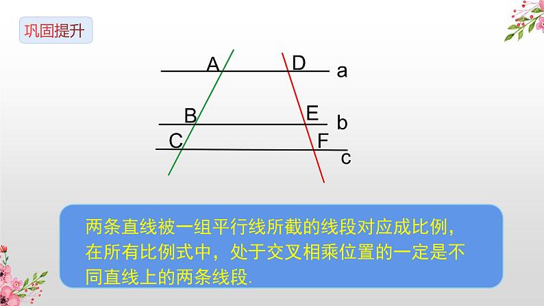 25.2 平行线分线段成比例  课件   2022-2023学年冀教版九年级数学上册04